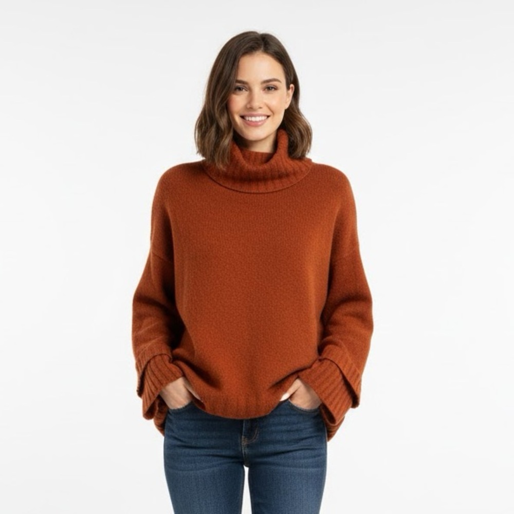 Charli London | Cashmere Oversized Turtleneck Sweater Size S